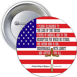 'Christian Pledge of Alegiance' Button Design