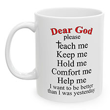 'Dear God' Mug Design