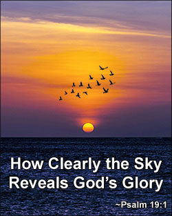 'How Clearly the Sky Reveals God's Glory' Poster Design