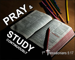 'Pray & Study Continuously' Poster Design 'Pray & Study Continuously' Poster Design