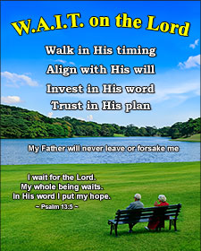 'W.A.I.T. on the Lord' Poster Design