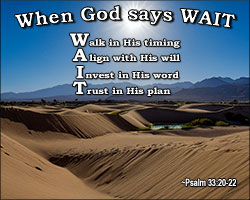 'When You Sin' Design 'When God Says WAIT' Design