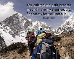 'You Enlarge My Path' Poster Design