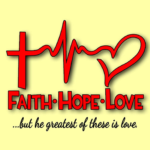 'Faith Hope Love' design