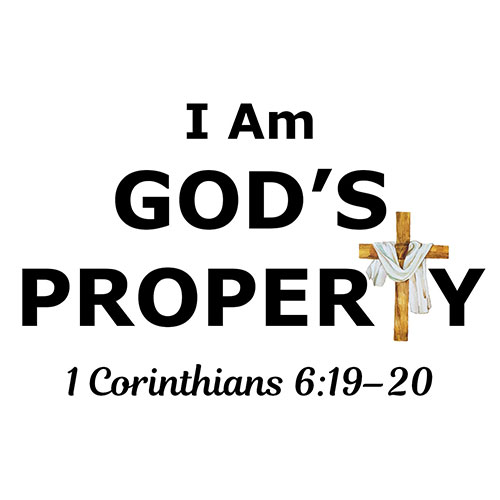 'I Am God's Property' design